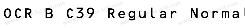 OCR B C39 Regular Normal字体转换